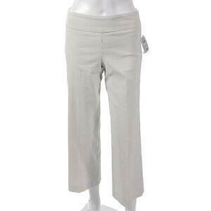 Estelle & Finn Womens Beige Cropped Pants Rayon Blend Striped Pull On Size 2
